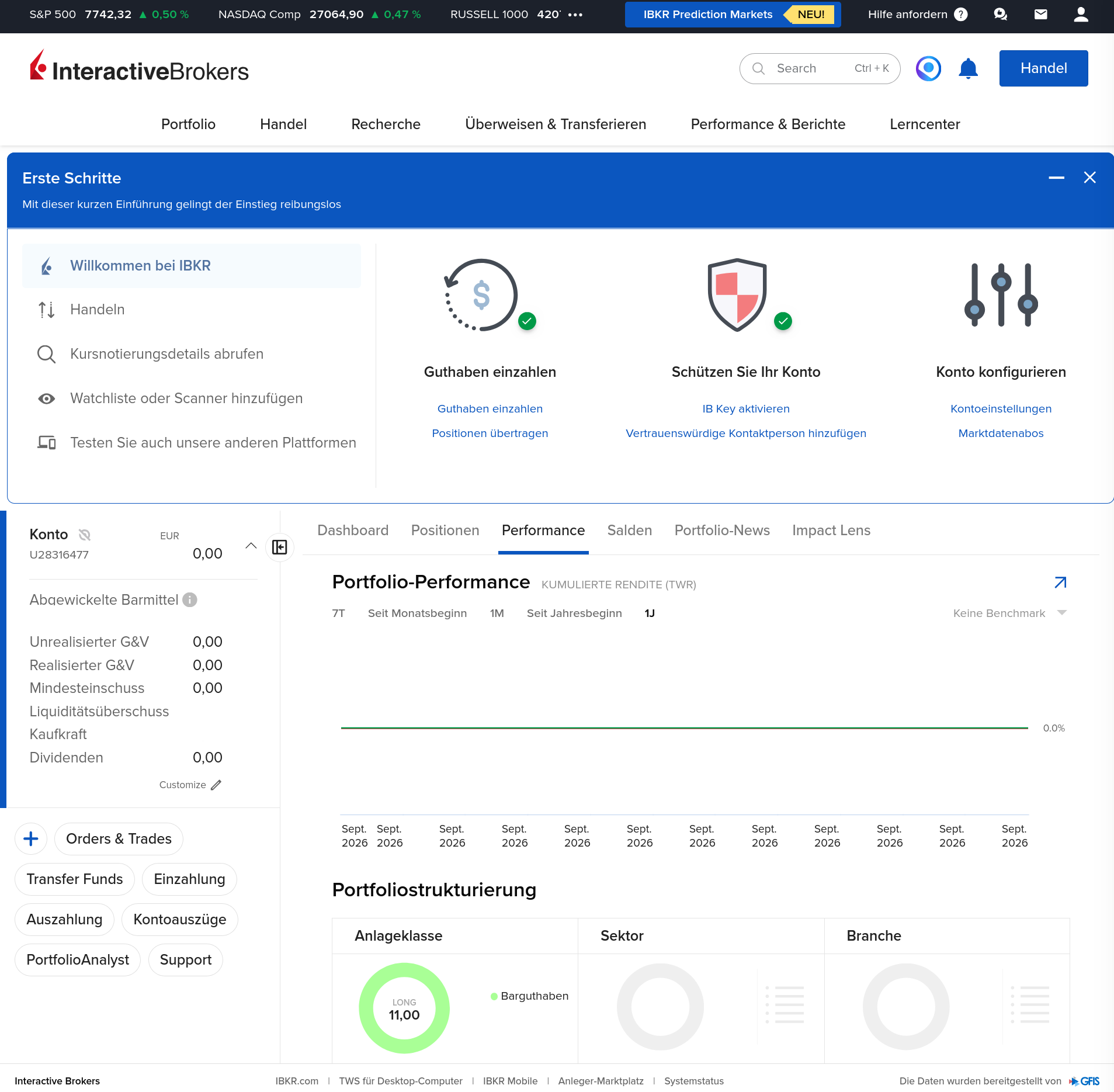 Interactive Brokers – Ansicht 1